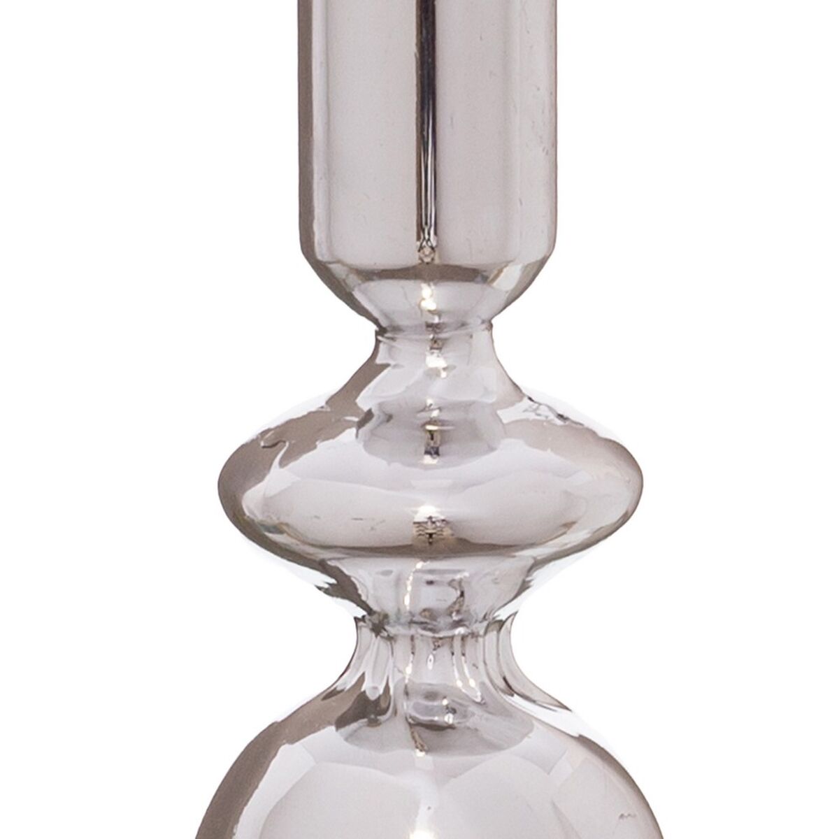 Kandelaber Silvrig Glas Jul 9 x 9 x 28 cm - 2