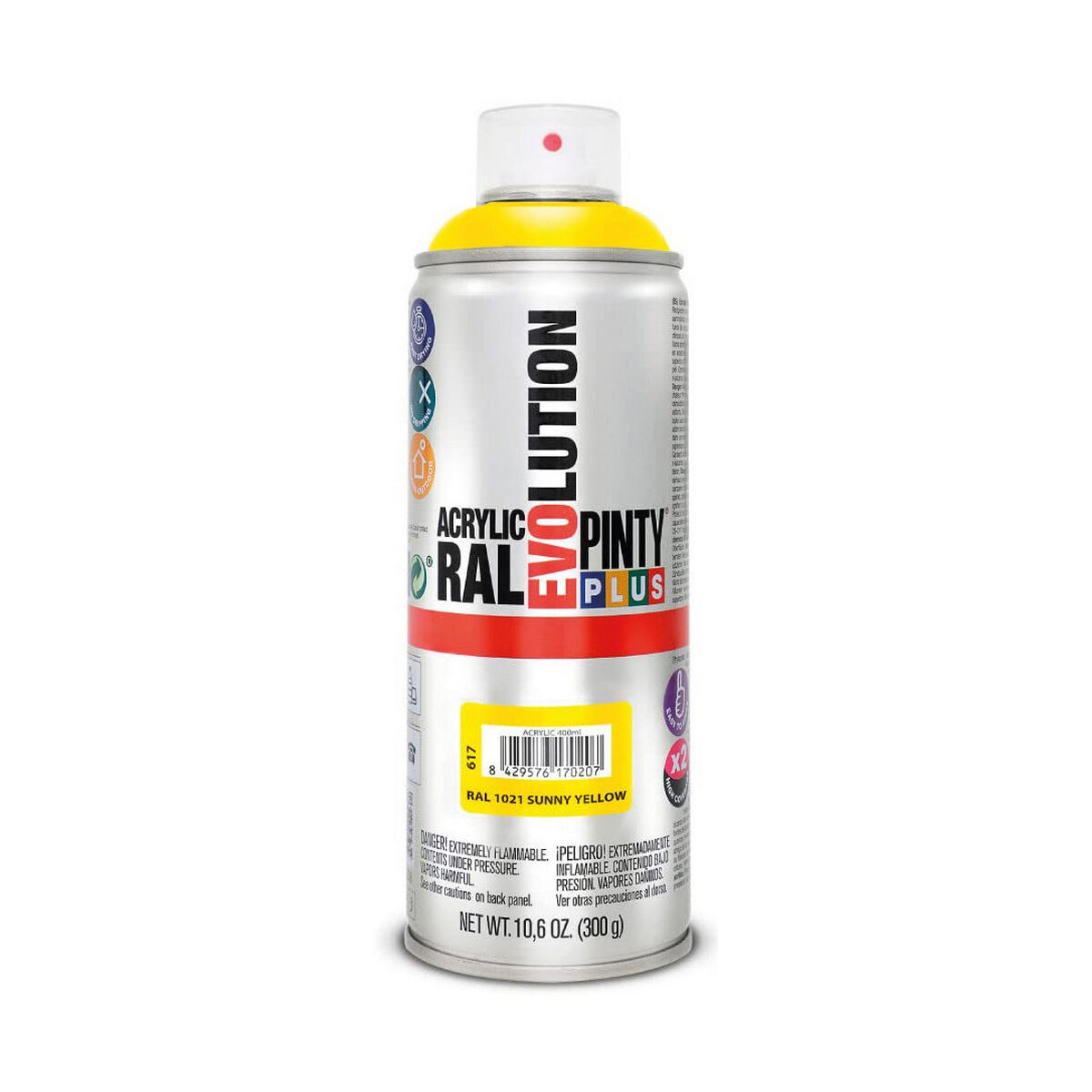 Sprejfärg Pintyplus Evolution RAL 1021 400 ml Sunny Yellow - 3