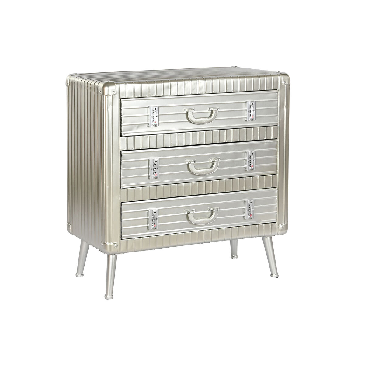 Byrå Home ESPRIT Silvrig Metall Trä MDF Vintage 80 x 39 x 82 cm - 3