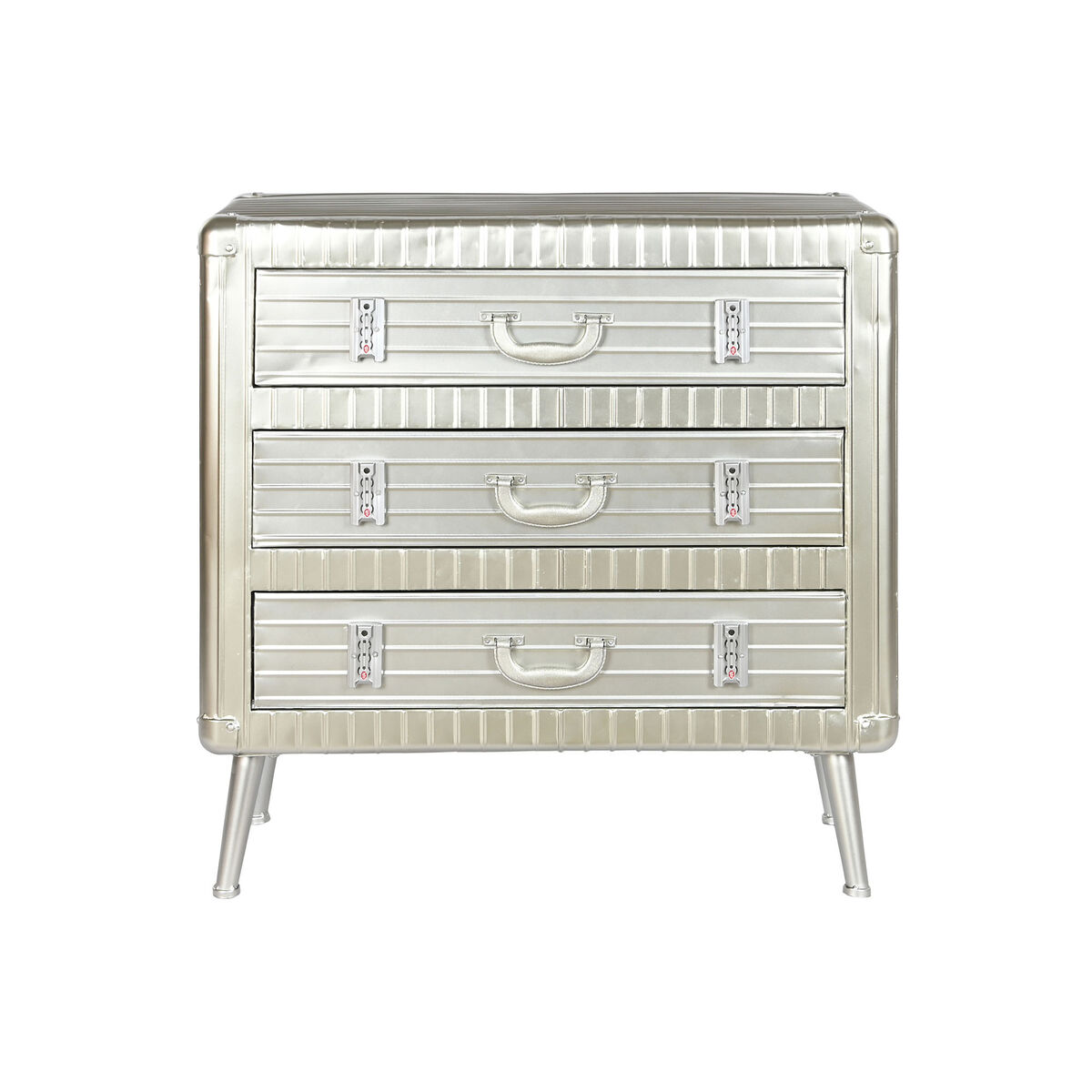 Byrå Home ESPRIT Silvrig Metall Trä MDF Vintage 80 x 39 x 82 cm - 5