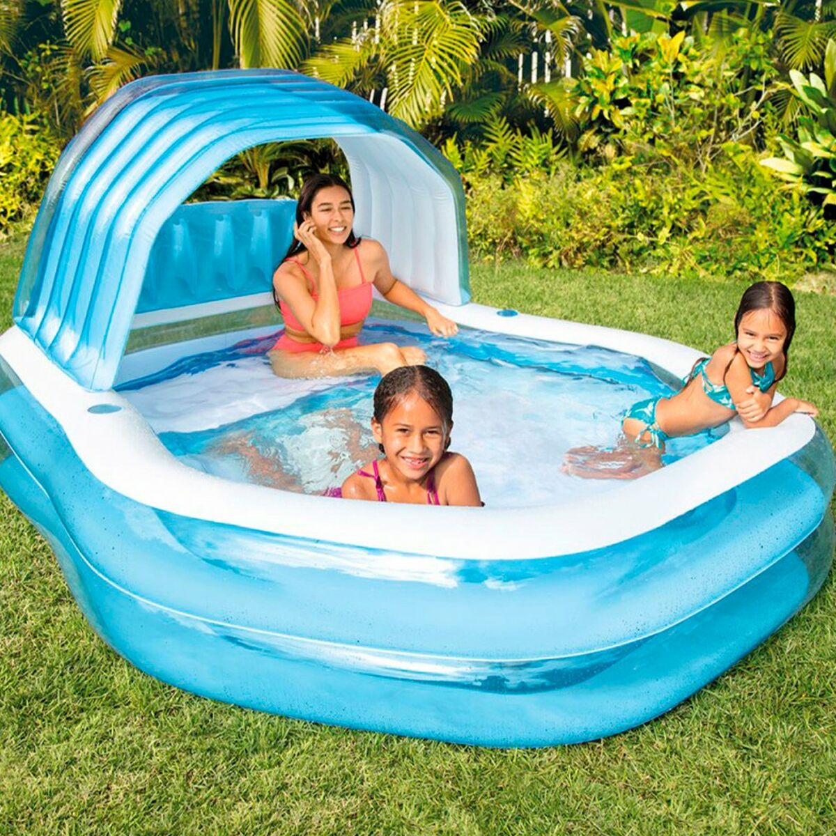 Upplåsbar bassäng Intex Blå 530 l 229 x 135 x 191 cm (2 antal) - 5