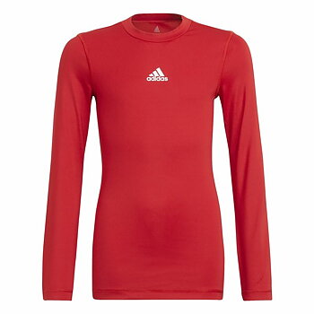 Kortärmad fotbollströja, Barn Adidas Techfit Top Röd