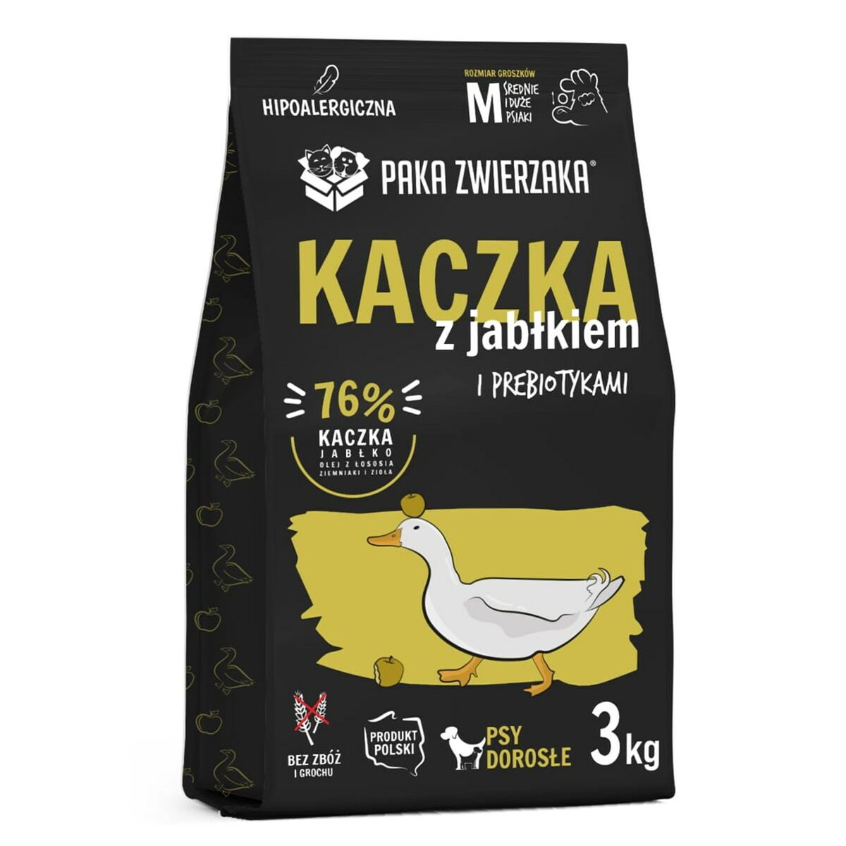 Foder Paka Zwierzaka Duck with apple M Anka 3 Kg