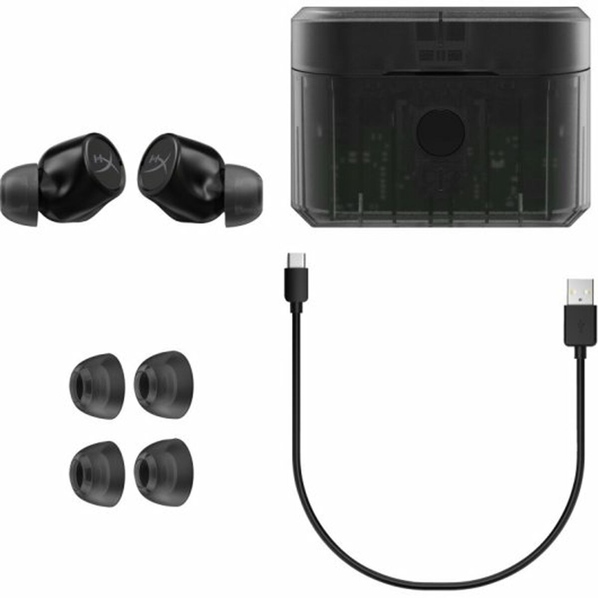 Hörlurar med Mikrofon Hyperx Svart - 6
