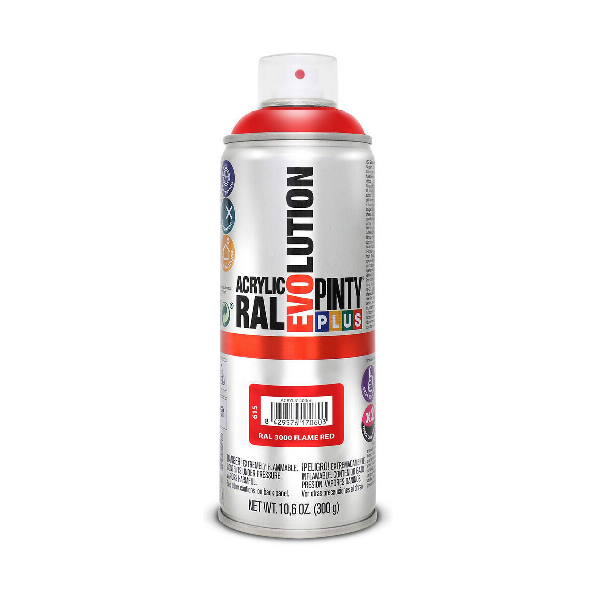 Sprejfärg Pintyplus Evolution RAL 3000 400 ml Flame Red