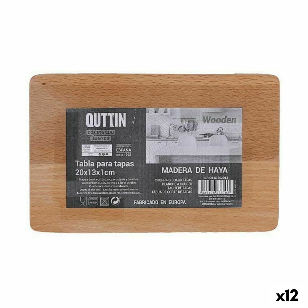 Skärbräda Quttin 20 x 13 x 1 cm (12 antal) - 2