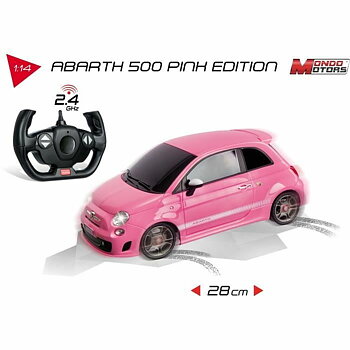 Radiostyrd bil Mondo Fiat 500 Abarth Rosa 1:14