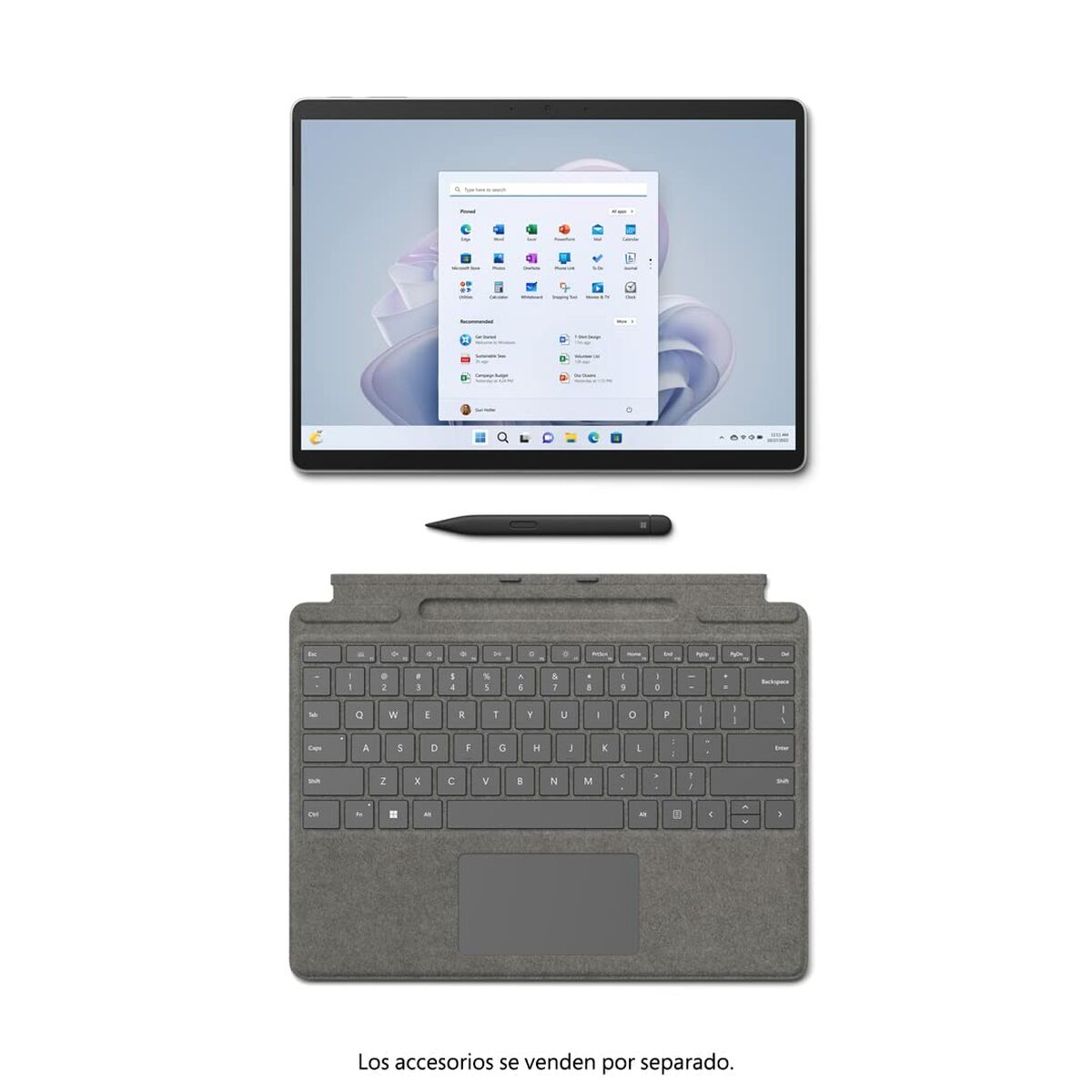 Bärbar dator Microsoft Surface Pro 9 13" Intel Core I7-1255U 16 GB RAM 256 GB SSD Qwerty Spanska - 3