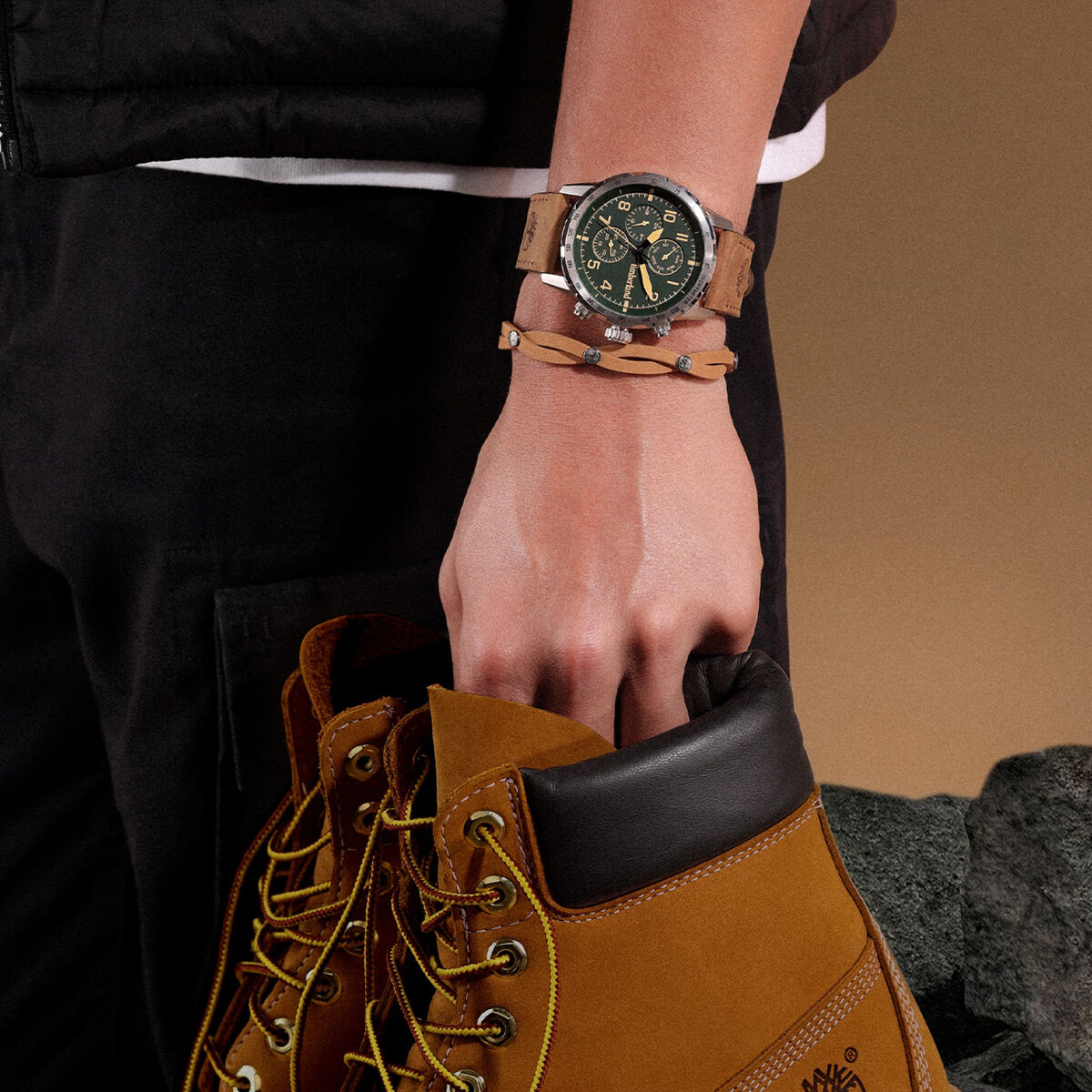 Herrarmband Timberland TDAGB0002601 Ockra - 2
