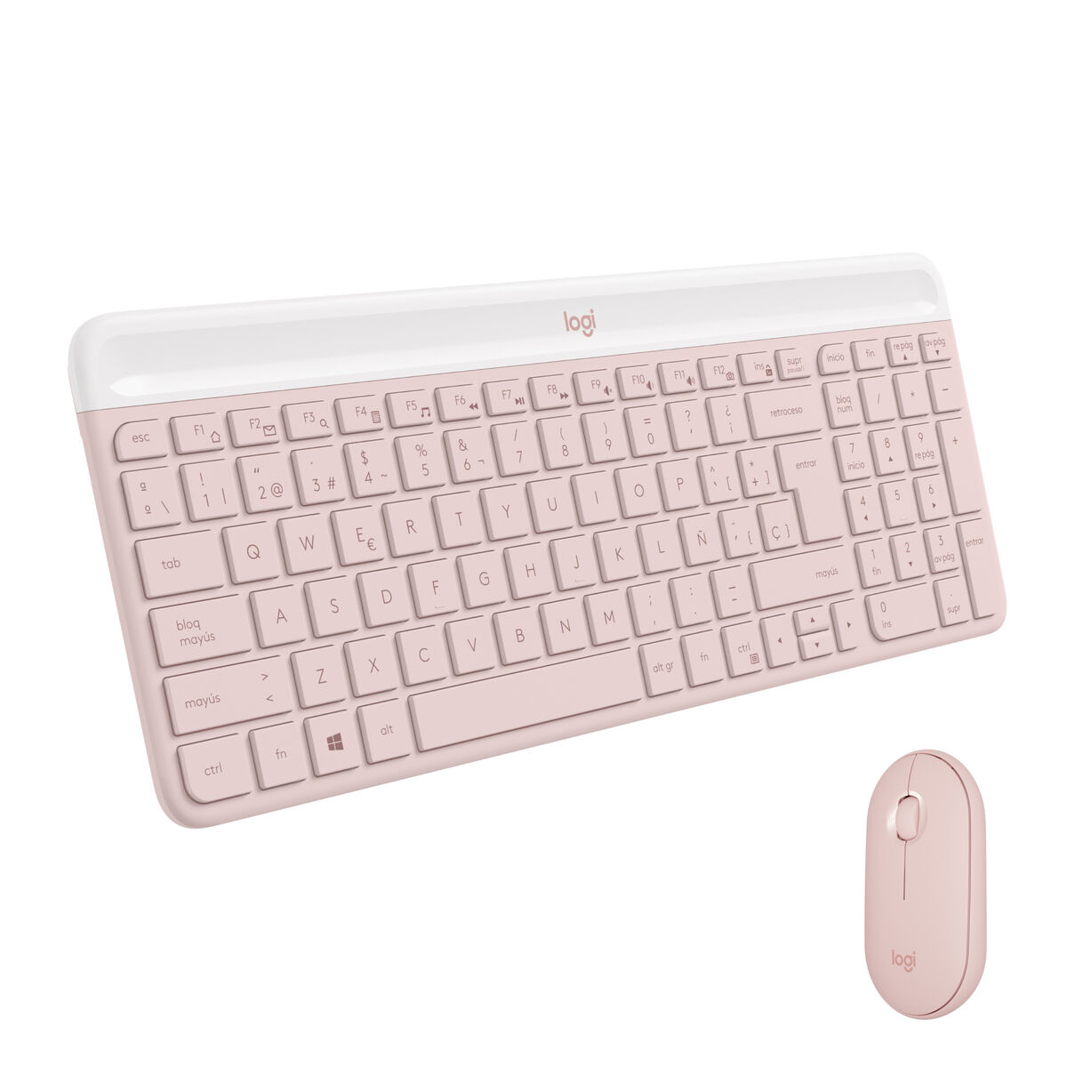 Tangentbord och Mus Logitech MK470 Slim Combo Rosa Qwerty Spanska - 2