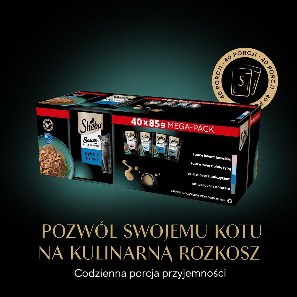 Kattmat Sheba Sauce Collection Fisk - 2