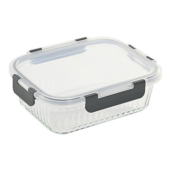 Lunchlåda Home ESPRIT Transparent polypropen Borosilikatglas 1 L