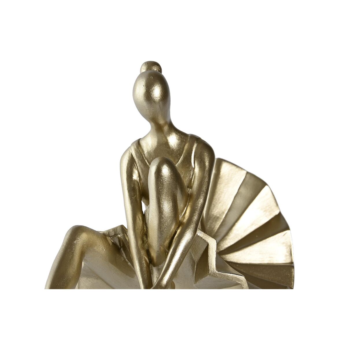 Prydnadsfigur DKD Home Decor 17 x 23 x 14,5 cm Gyllene Balettdansare (2 antal) - 2