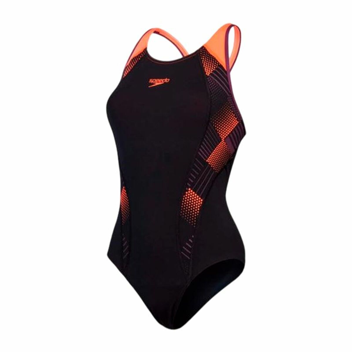 Baddräkt Dam Speedo Placement Laneback Svart