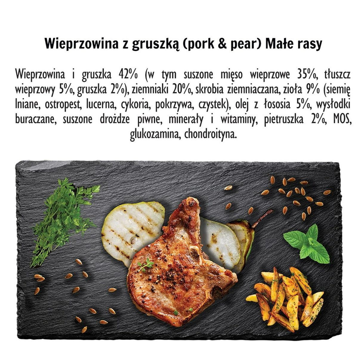 Foder Paka Zwierzaka Pork with pear S Gris 3 Kg - 2