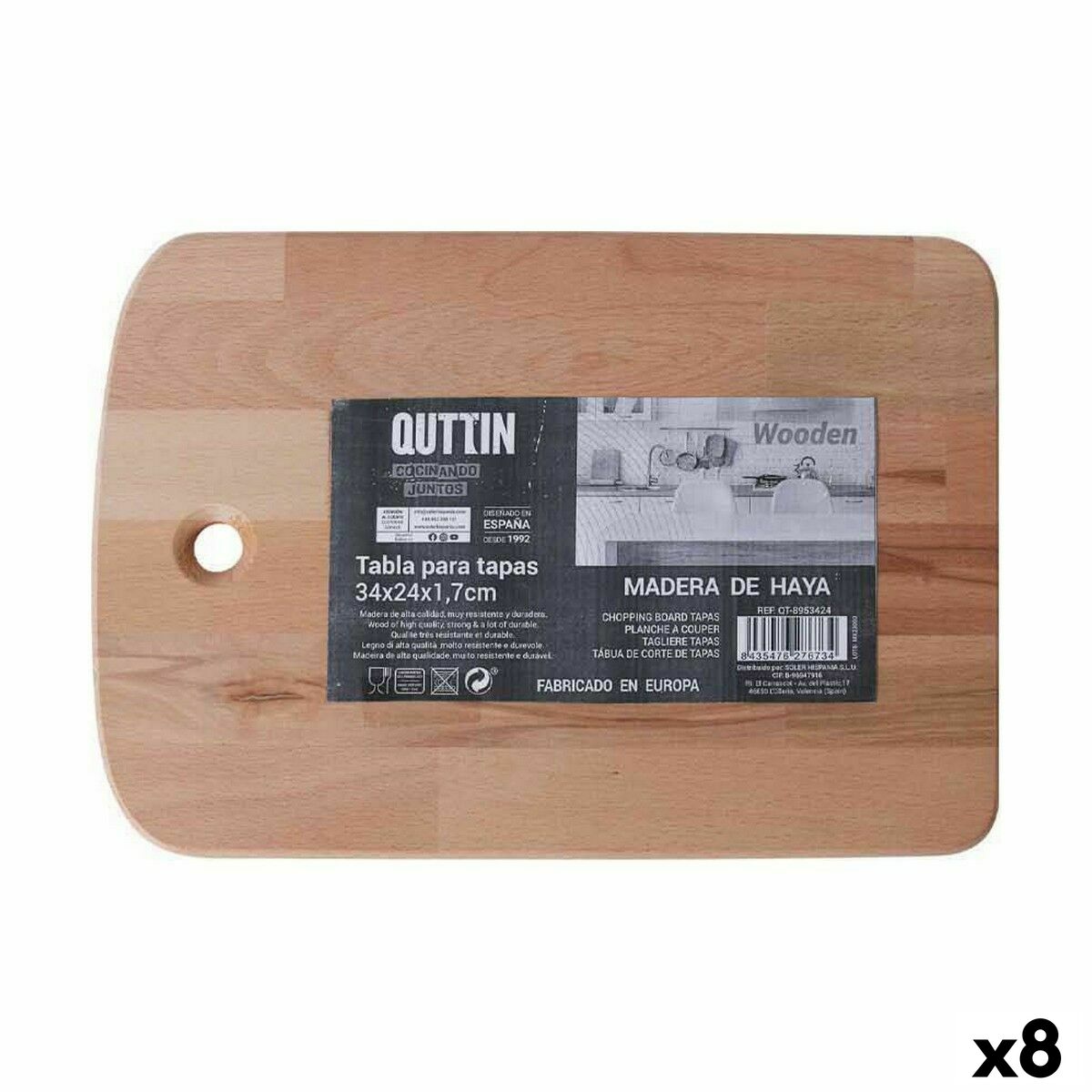 Skärbräda Quttin 34 x 24 x 1,7 cm (8 antal) - 2