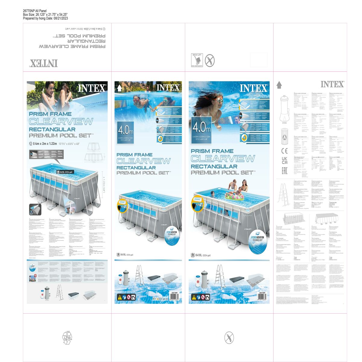 flyttbar pool Intex 400 x 122 x 200 cm - 11
