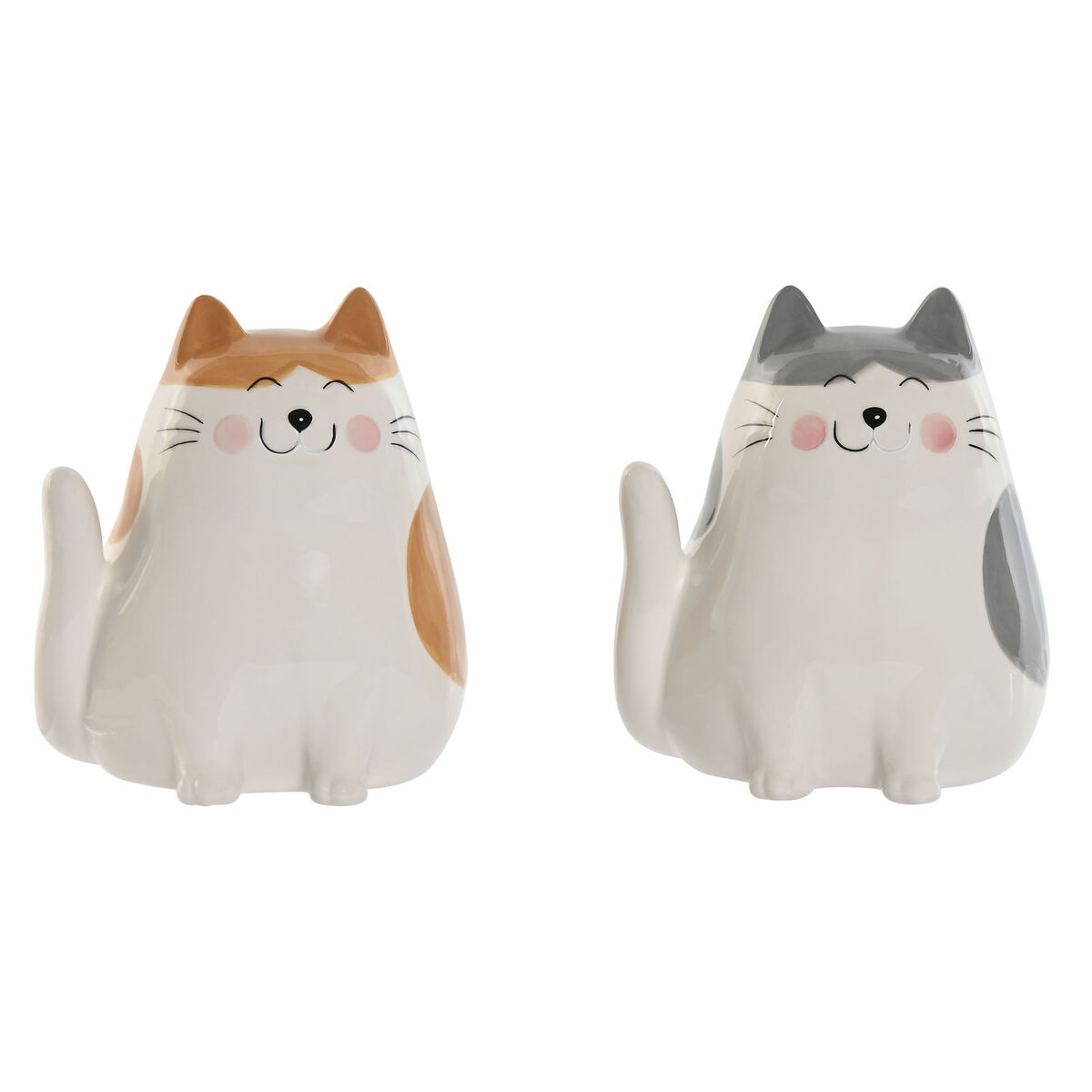 Sparbössa Home ESPRIT Dolomite Katt 13,5 X 10 X 15 cm (2 antal)