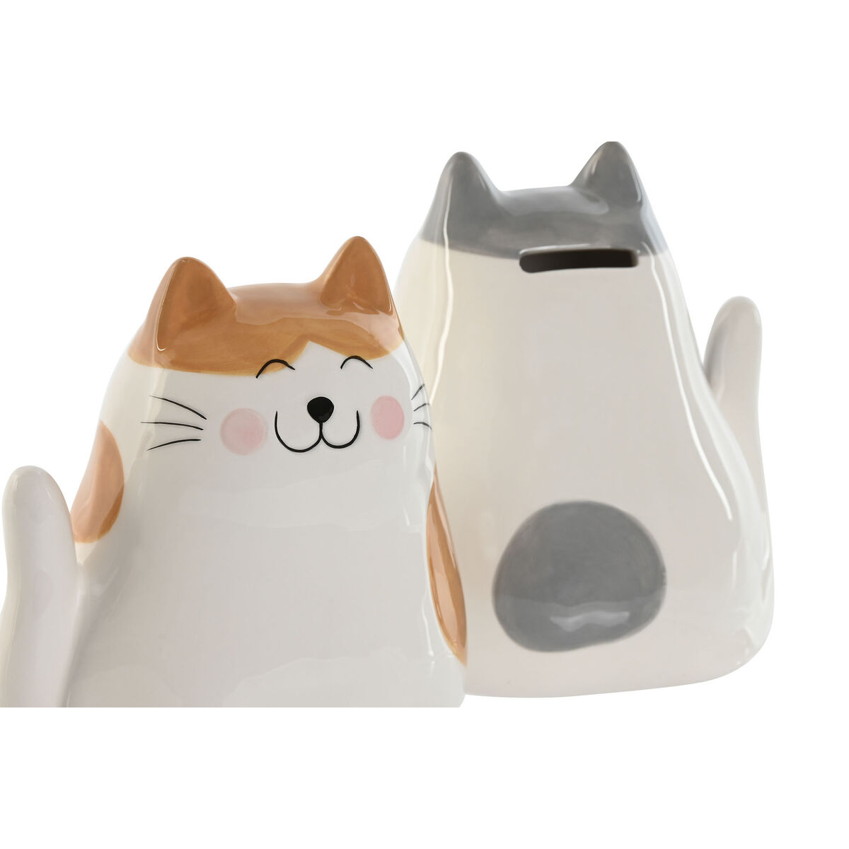 Sparbössa Home ESPRIT Dolomite Katt 13,5 X 10 X 15 cm (2 antal) - 2