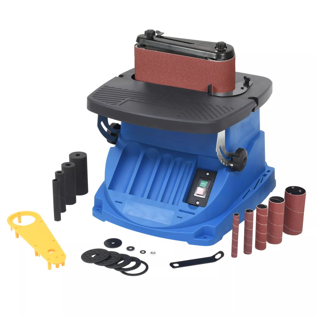 vidaXL Oscillerande spindel- & bandslip 450 W blå