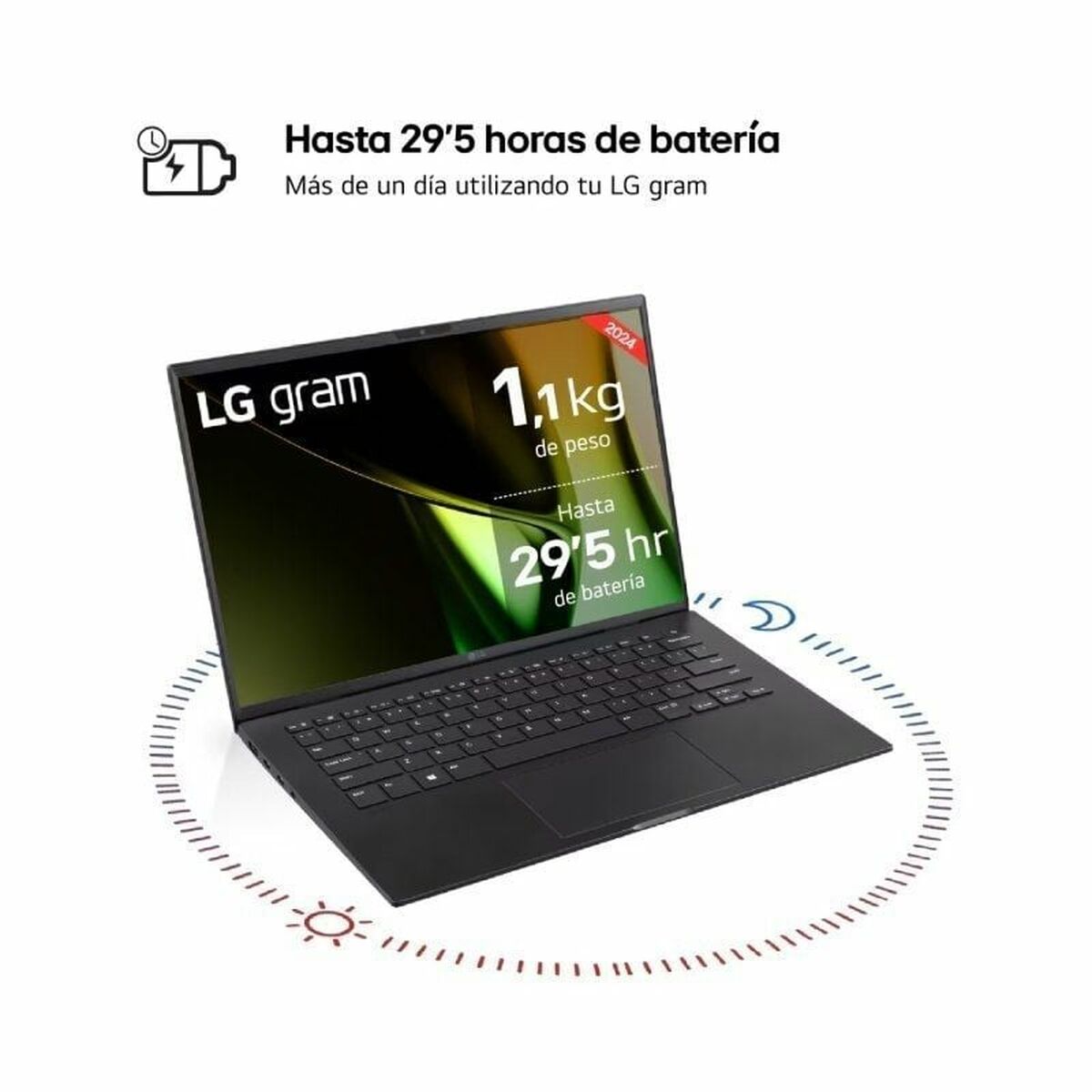 Bärbar dator LG 14Z90S-V.AP55B 14" intel core ultra 5 16 GB RAM 512 GB SSD Qwerty Spanska - 3