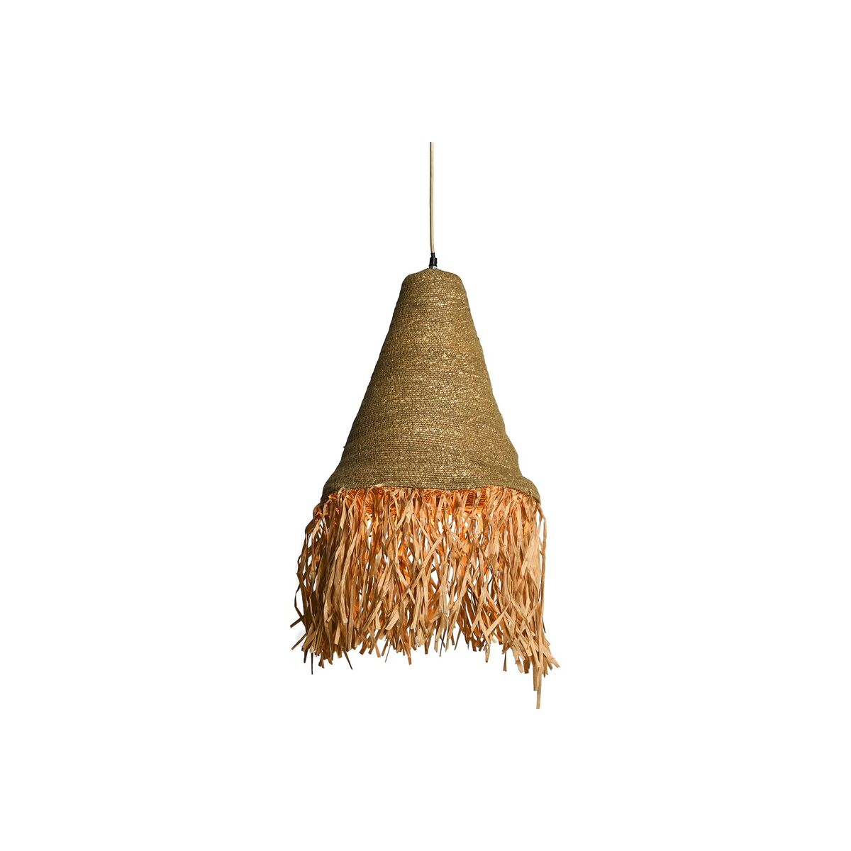 Taklampa DKD Home Decor Naturell Järn 50 W Jute (44 x 44 x 67 cm) - 8