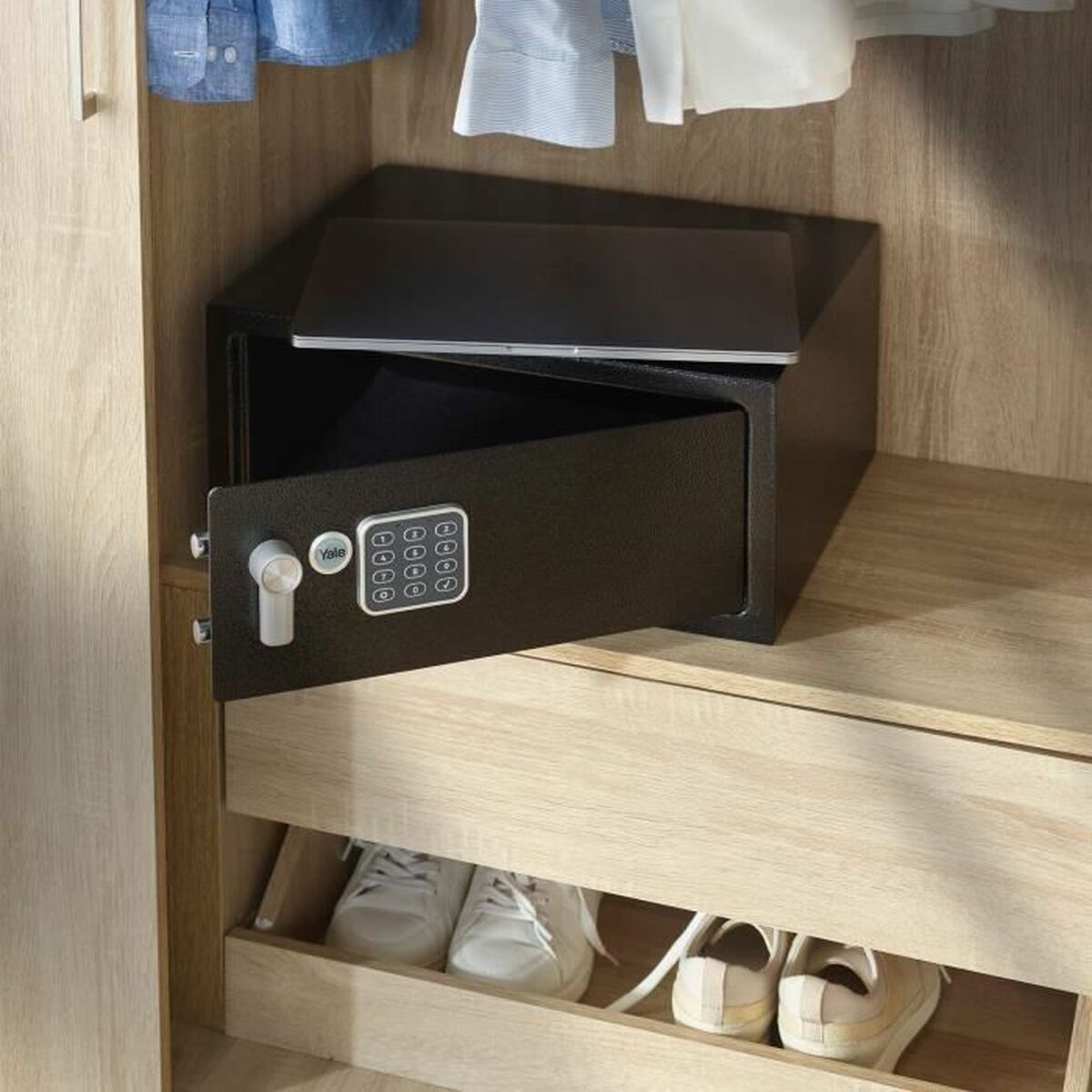 Kassaskåp med elektroniskt lås Yale YLV/200/DB2 24 L 20 x 43 x 35 cm Svart - 4