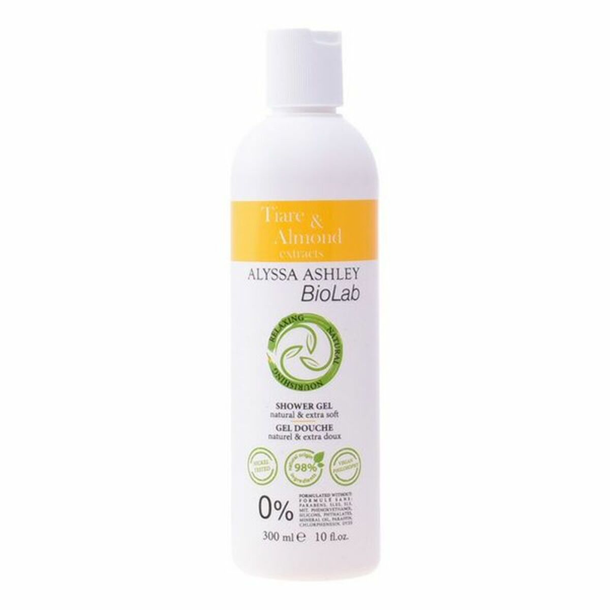 Duschtvål Alyssa Ashley Biolab Tiare & Almond (300 ml)