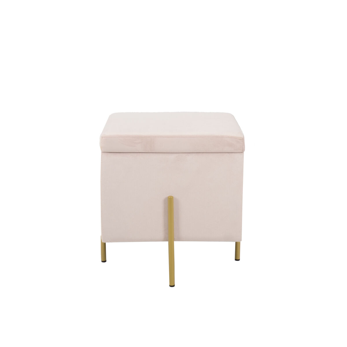 Fotpall DKD Home Decor Rosa Metall Polyester (45 x 45 x 45 cm) - 2