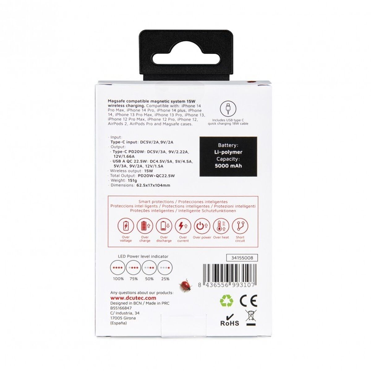 Powerbank DCU PD20W Vit 5000 mAh - 2