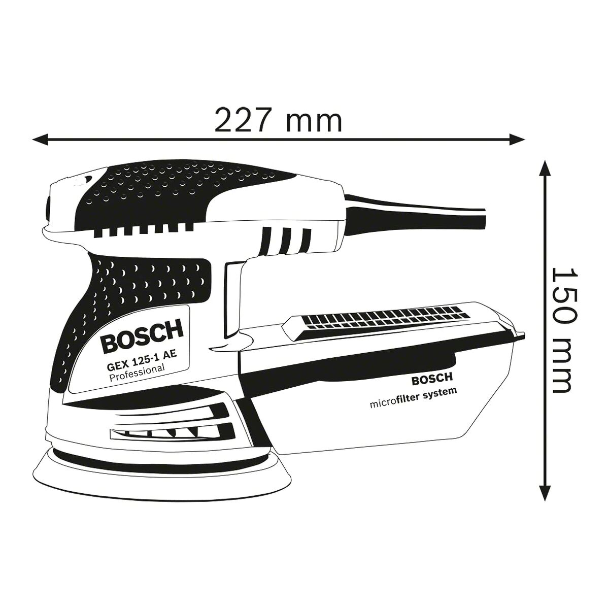 Såg BOSCH GEX 125-1 AE - 6