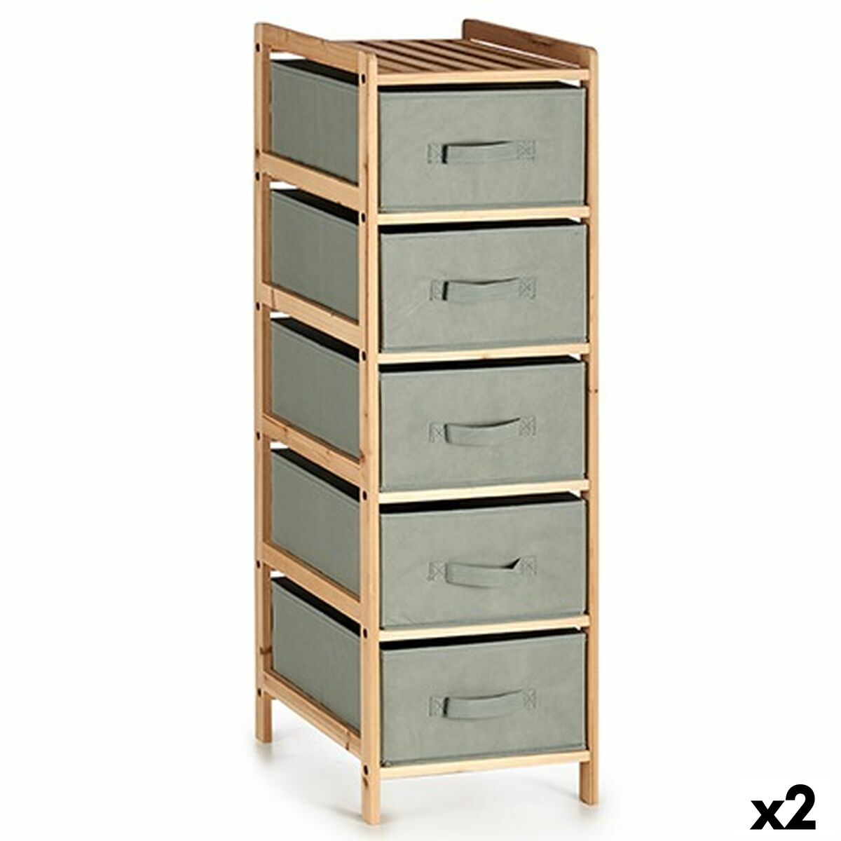 Byrå Kipit FEA05-36GR Grå 34 x 103 x 36 cm (2 antal) - 3
