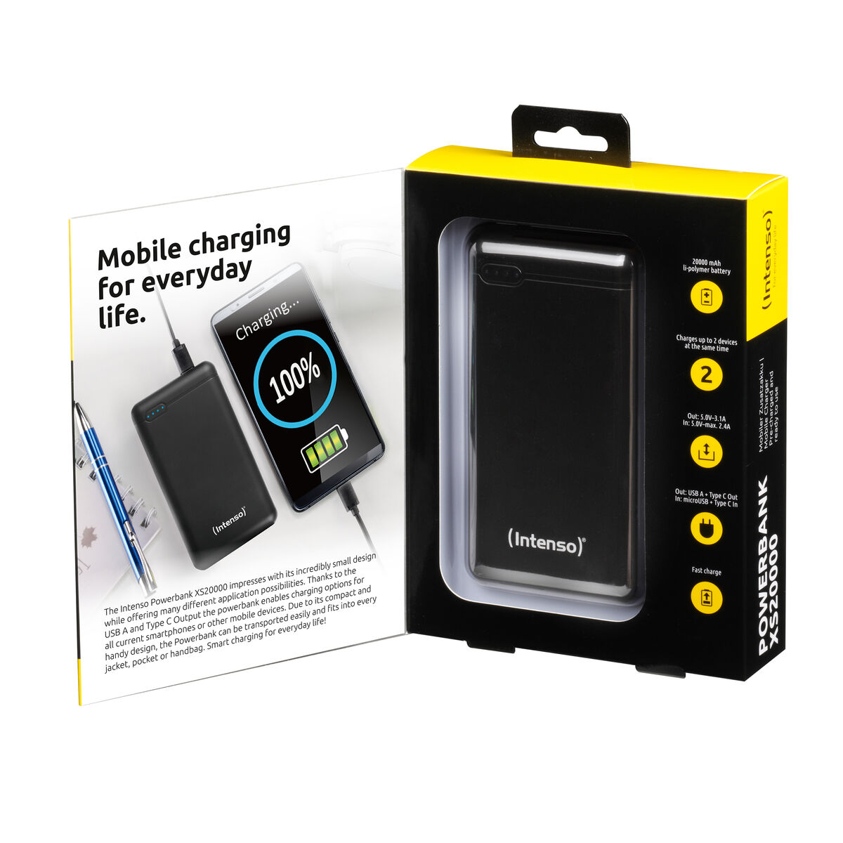 Powerbank INTENSO XS20000 Svart 20000 mAh - 2