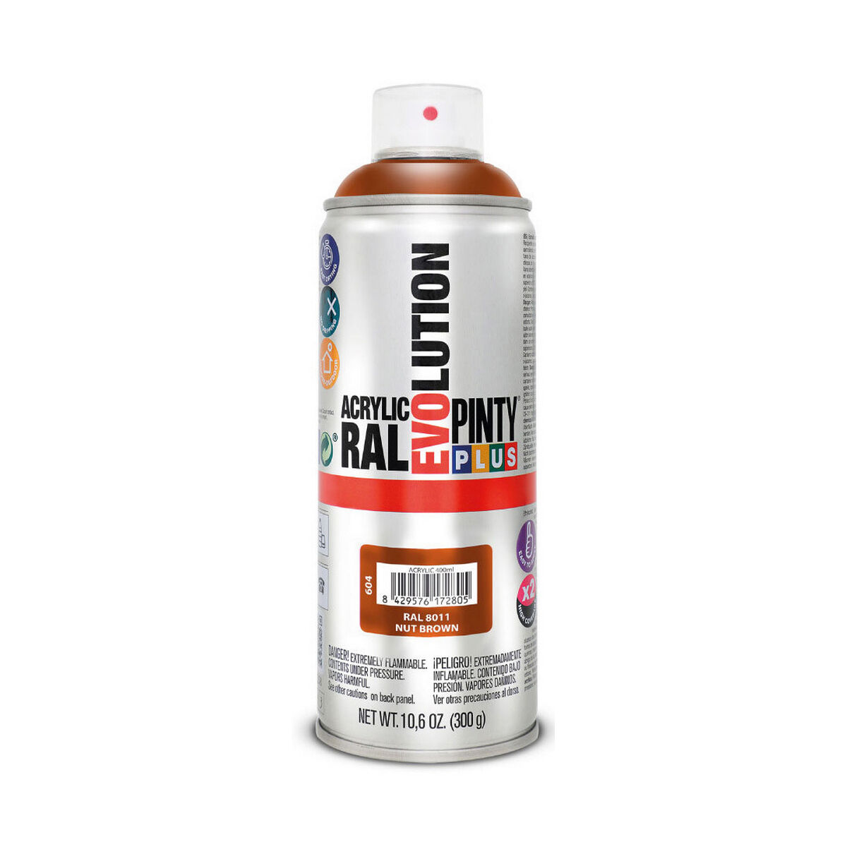 Sprejfärg Pintyplus Evolution RAL 8011 400 ml Nut Brown - 3