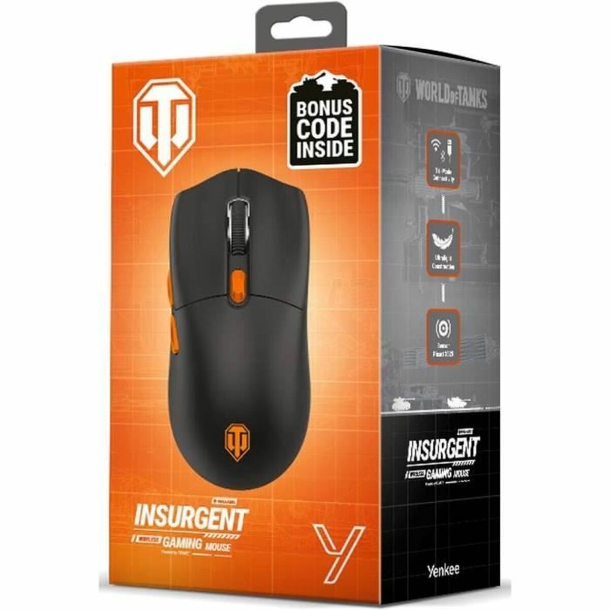 Mus Yenkee INSURGENT - YMS WT300 Svart 10000 dpi - 3