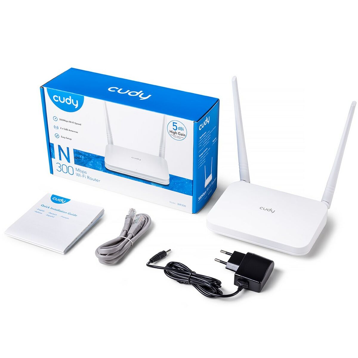Router Cudy WR300 Vit RJ45 Ethernet LAN Wi-Fi - 4