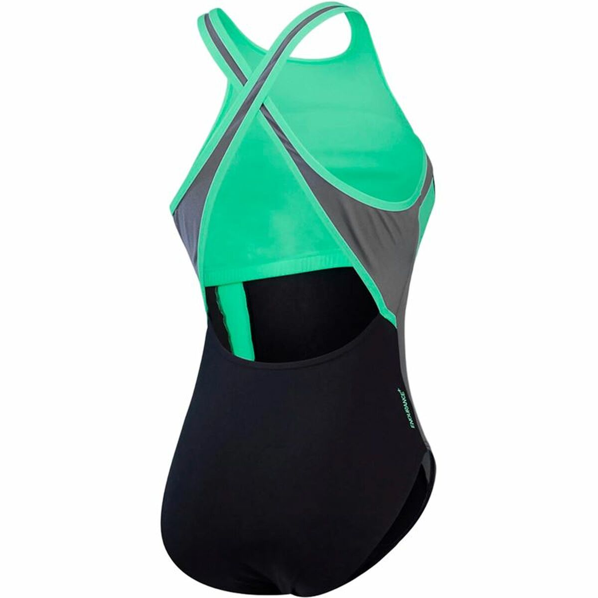Baddräkt Dam Speedo High Neck Splice Cross Grön - 2