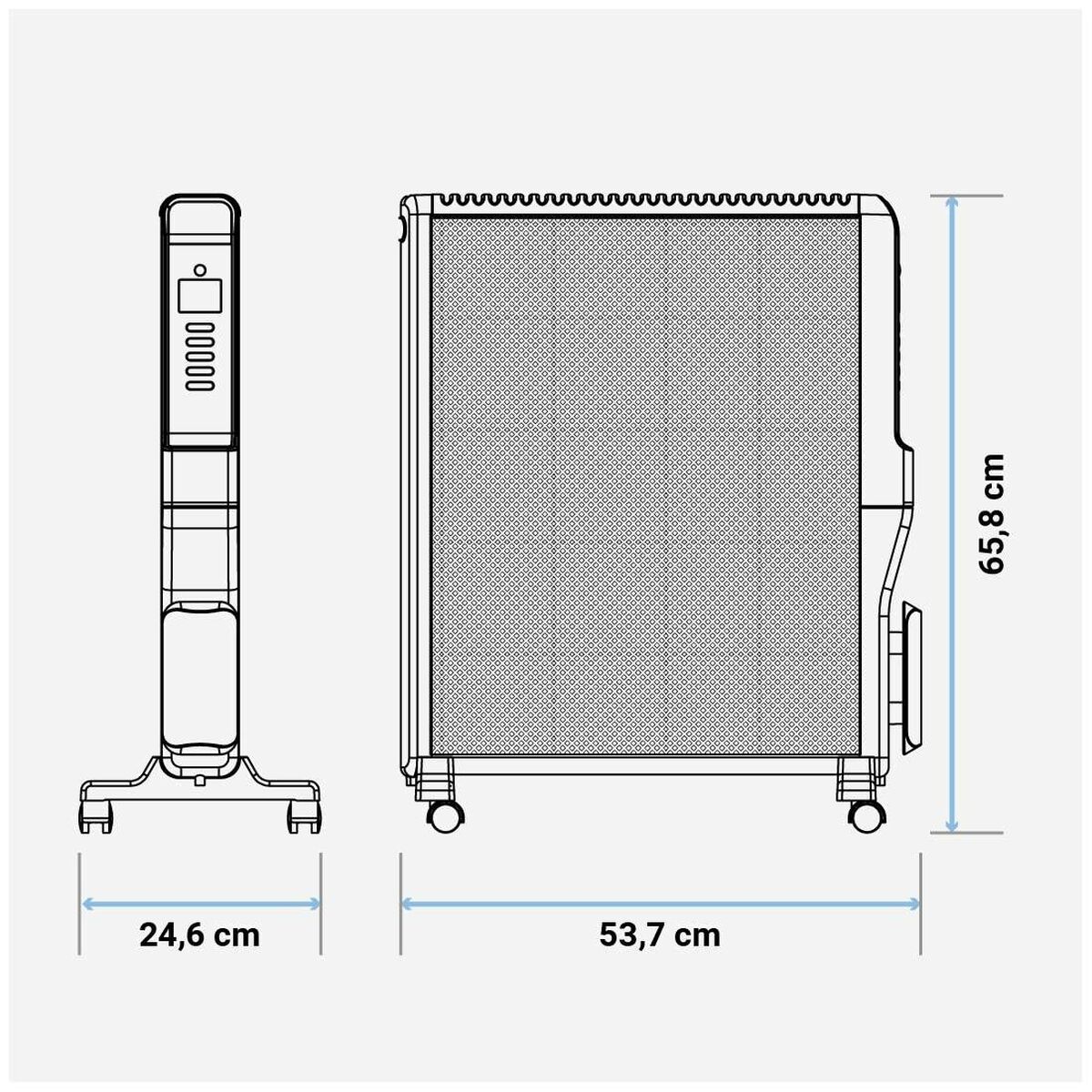 Värmeelement Universal Blue 4020B UCRM9004 Svart 2000 W - 6