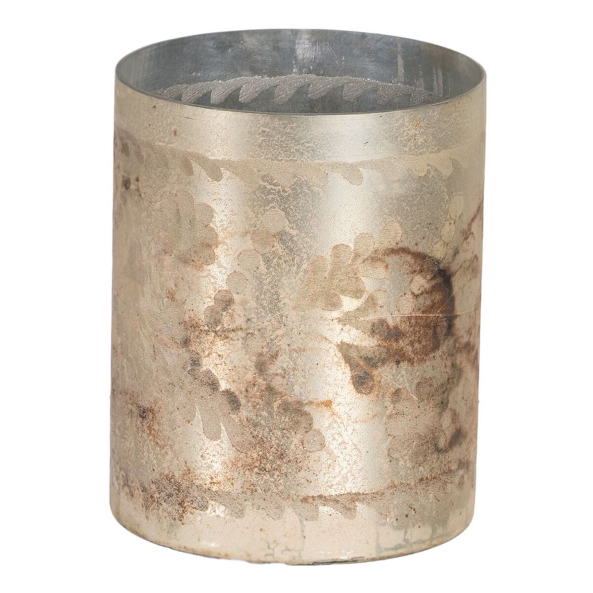 Ljusstakar Vit Glas 14 x 14 x 18 cm
