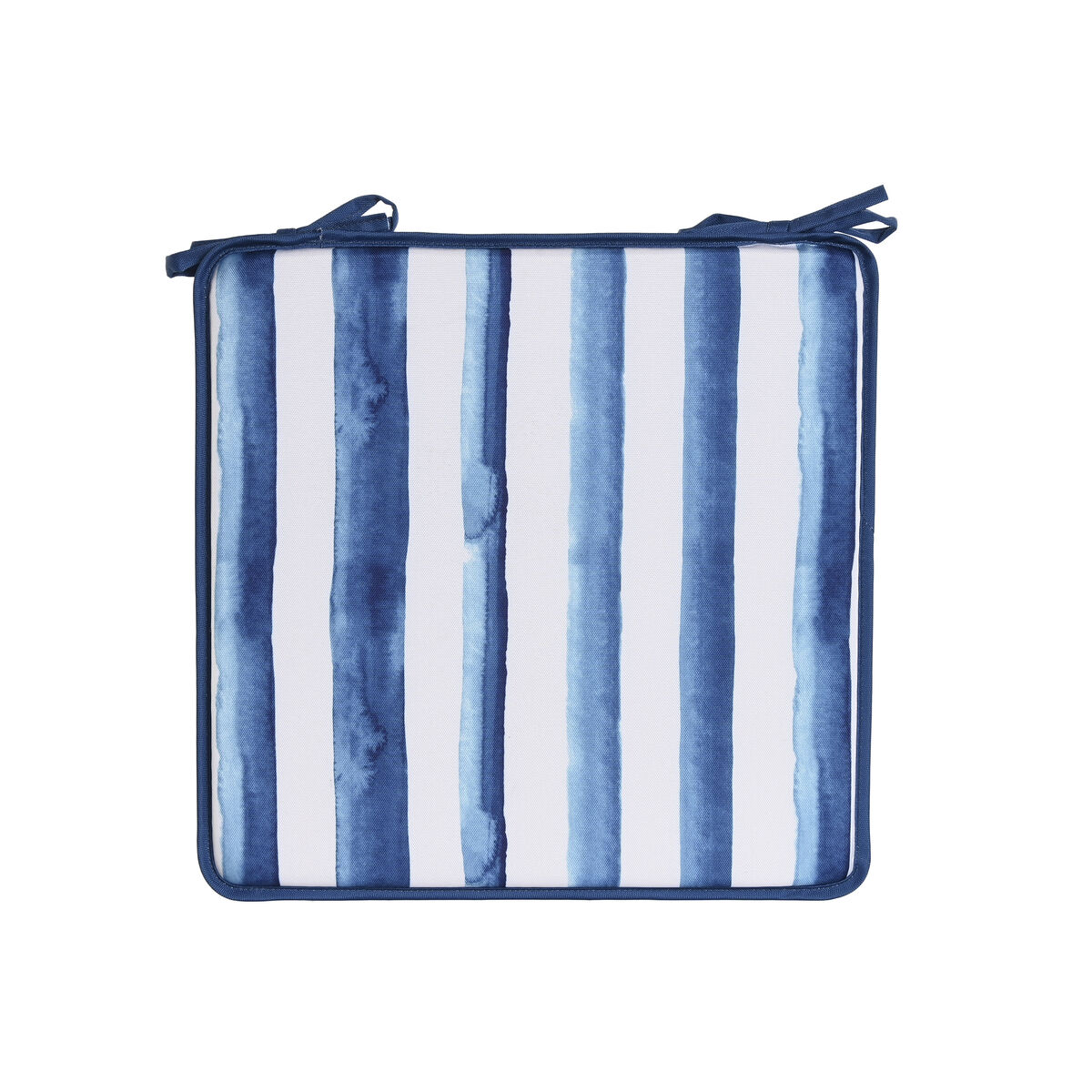 Stolsdyna Home ESPRIT Blå Vit 38 x 38 x 2 cm - 4