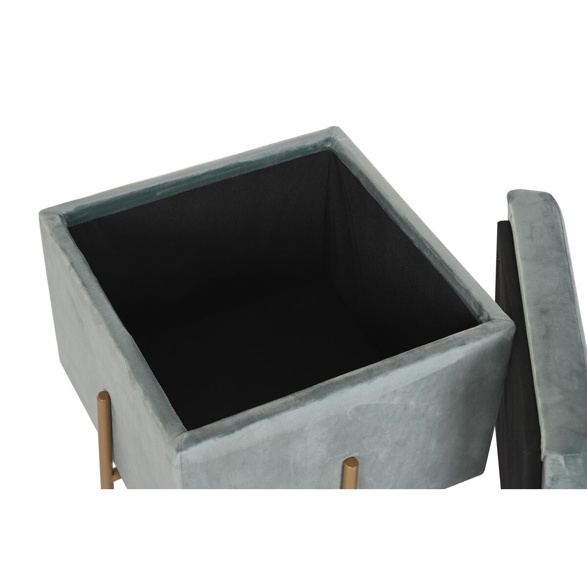 Fotpall DKD Home Decor Metall Turkos Polyester (45 x 45 x 45 cm) - 6