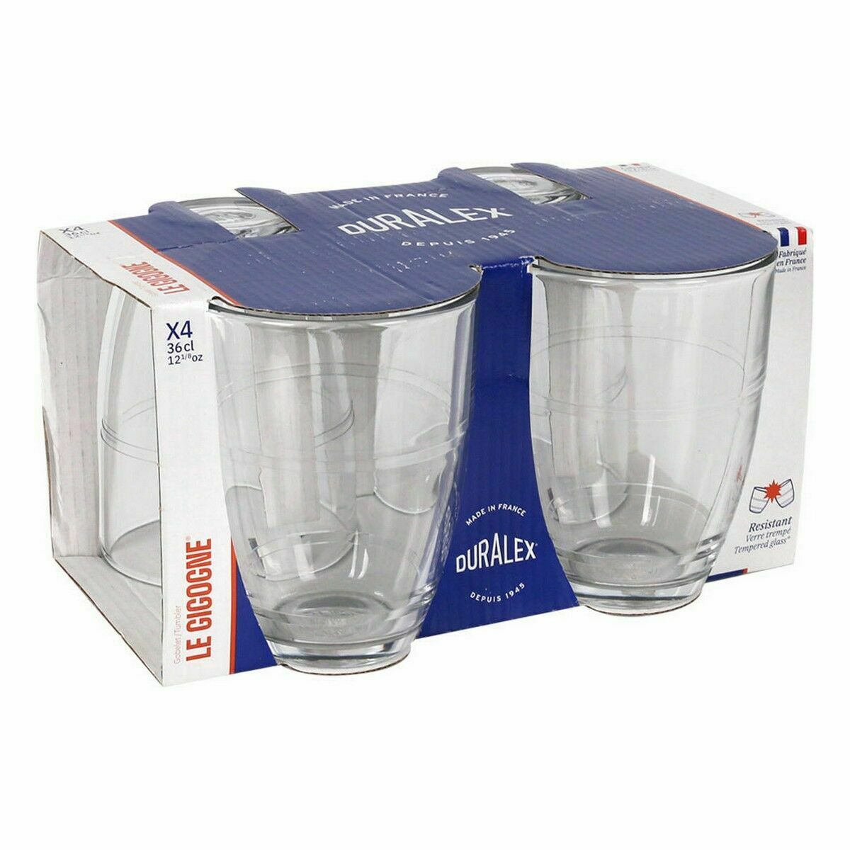 Glasset Duralex Gigogne 360 ml (4 antal)