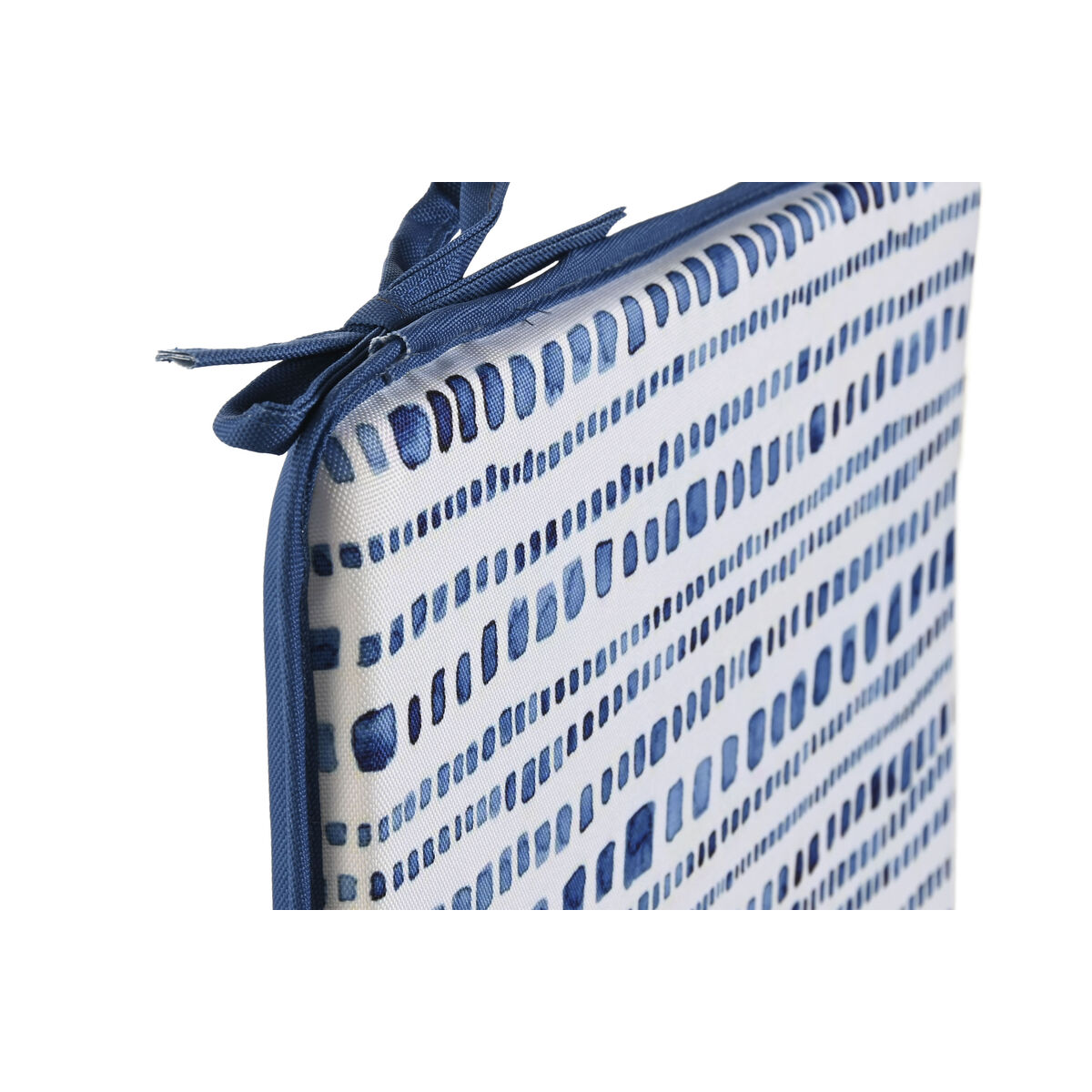 Stolsdyna Home ESPRIT Blå Vit 38 x 38 x 2 cm - 2