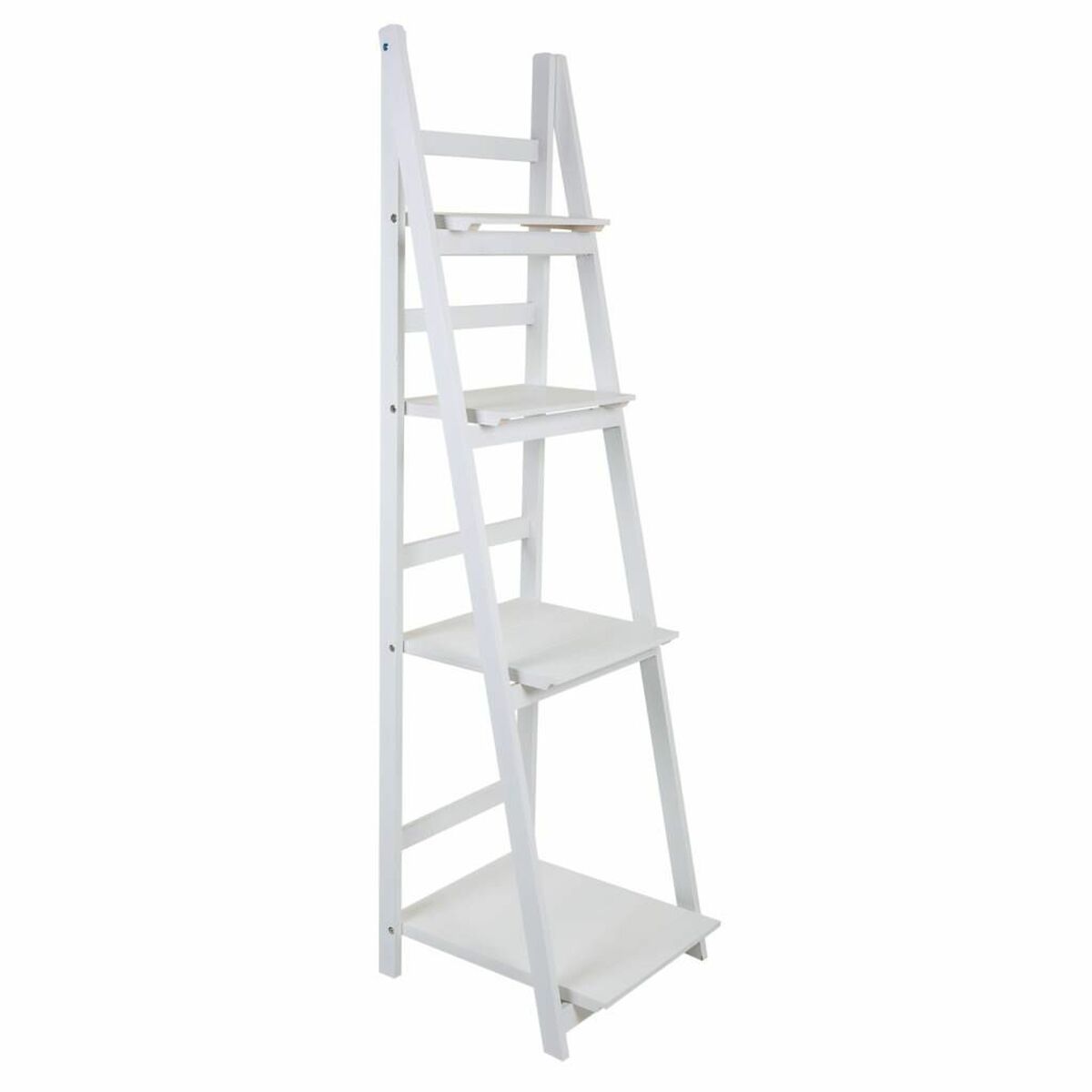 Bokhylla Alexandra House Living Vit Paulowniaträ Trä MDF 38 x 150 x 41 cm Trappa