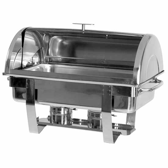 Chafing dish med "roll-top" lock, 1x GN 1/1 h 65 mm