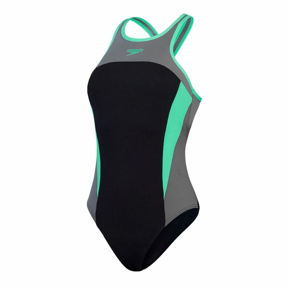 Baddräkt Dam Speedo High Neck Splice Cross Grön