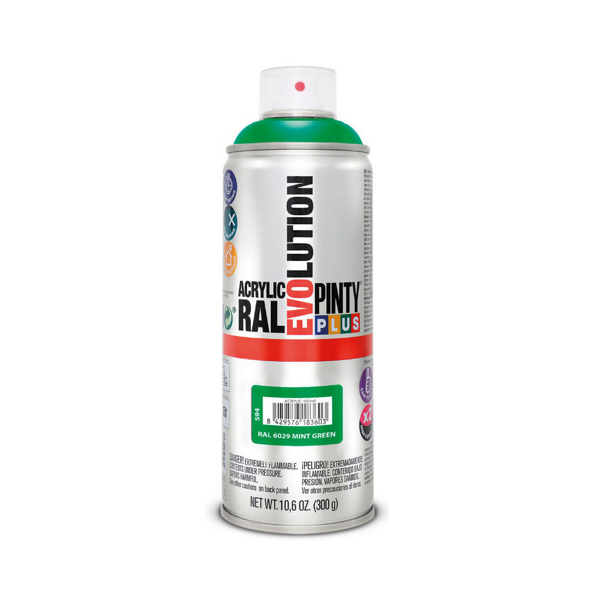Sprejfärg Pintyplus Evolution RAL 6029 400 ml Mint Green - 3