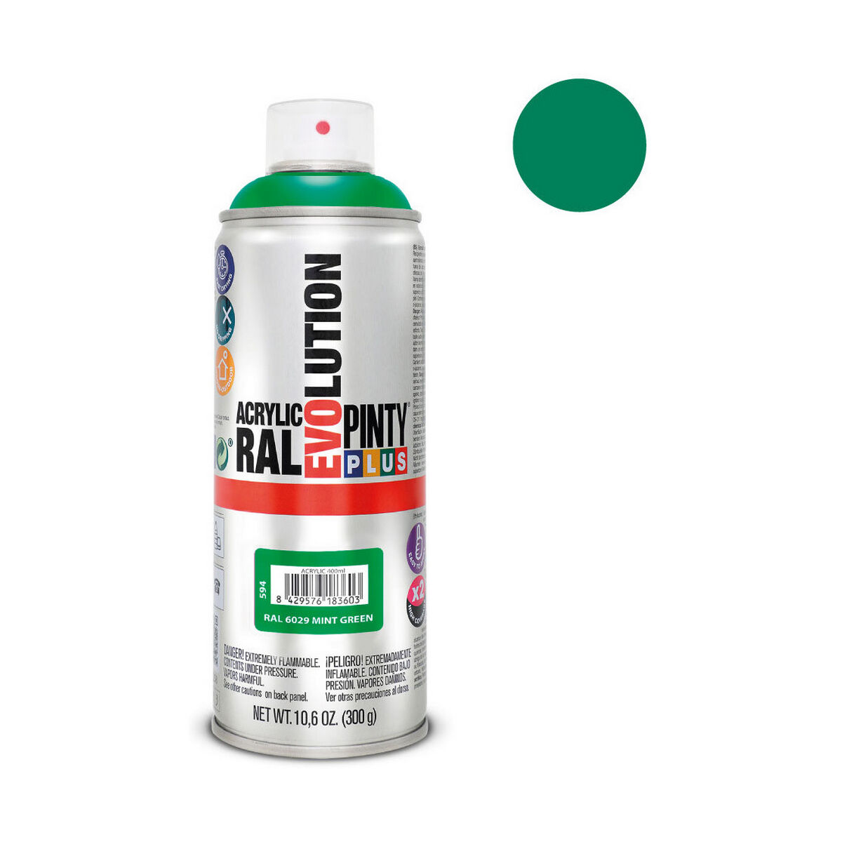 Sprejfärg Pintyplus Evolution RAL 6029 400 ml Mint Green - 4