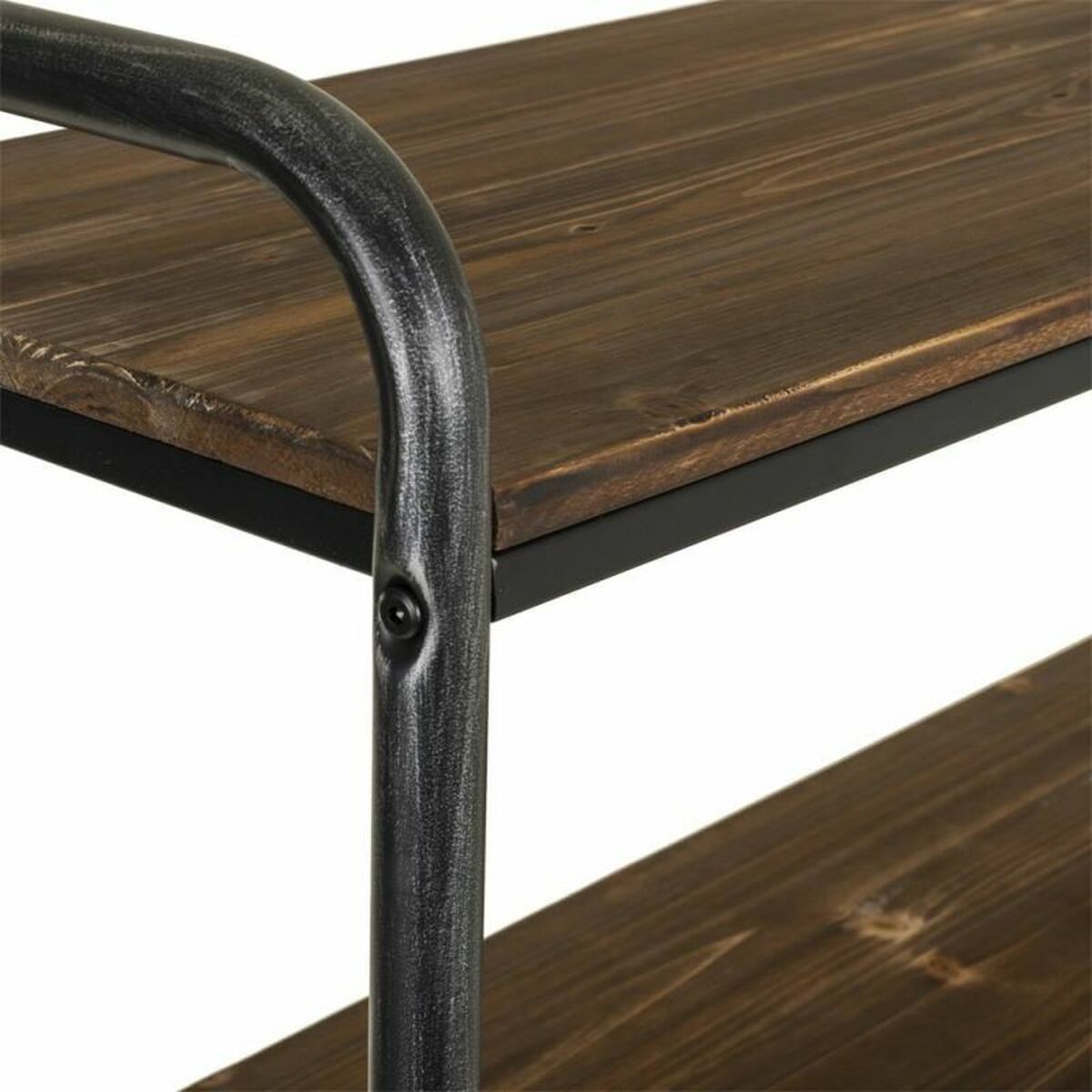 Bokhylla Alexandra House Living Brun Grå Trä Metall 34 x 129 x 98 cm Med hjul - 4