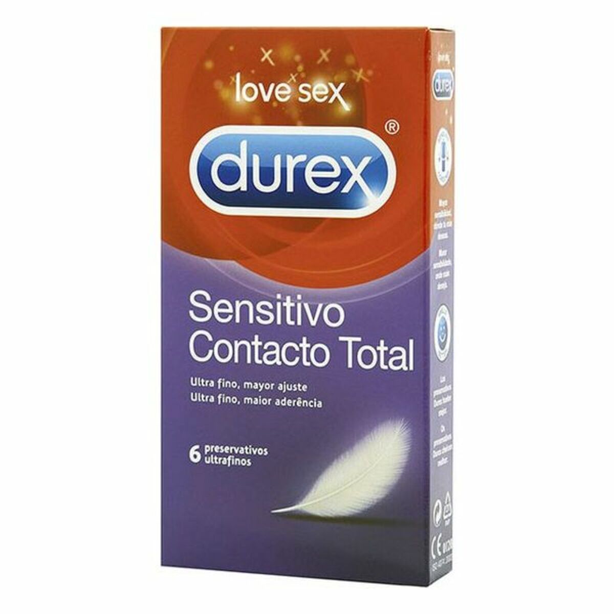 Kondomer Durex Sensitivo Contacto Total 6 Delar 1 Delar - 2
